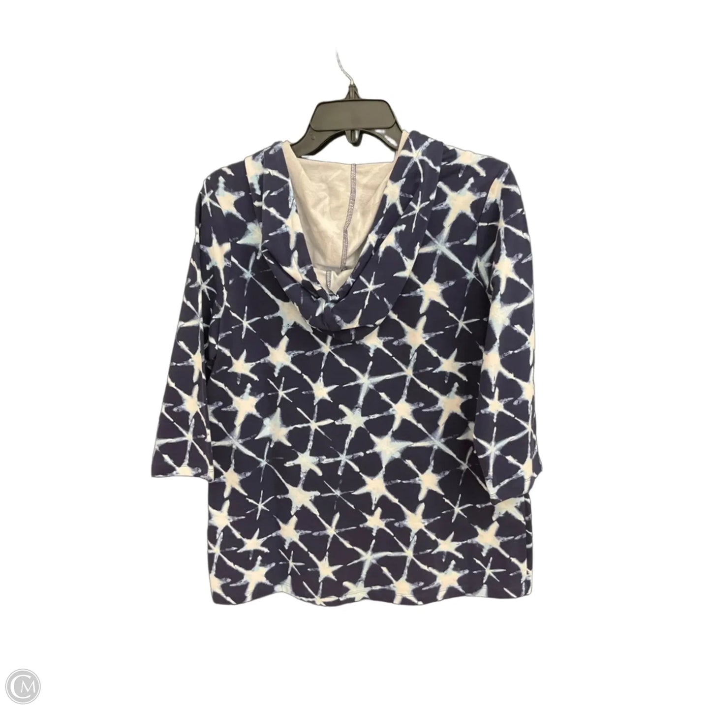 Top 3/4 Sleeve By D&co. In Blue, Size: S