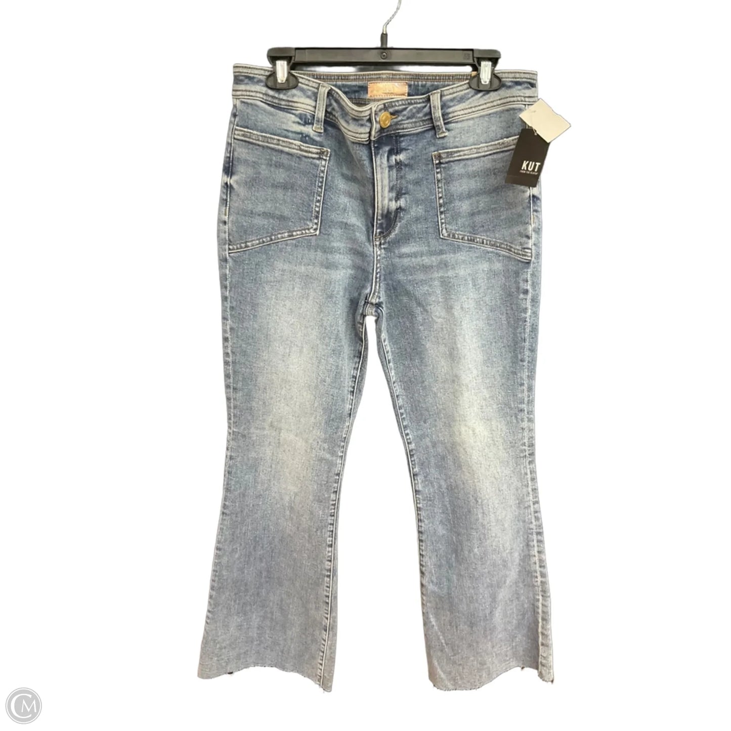 Jeans Flared By Kut In Blue Denim, Size: 12