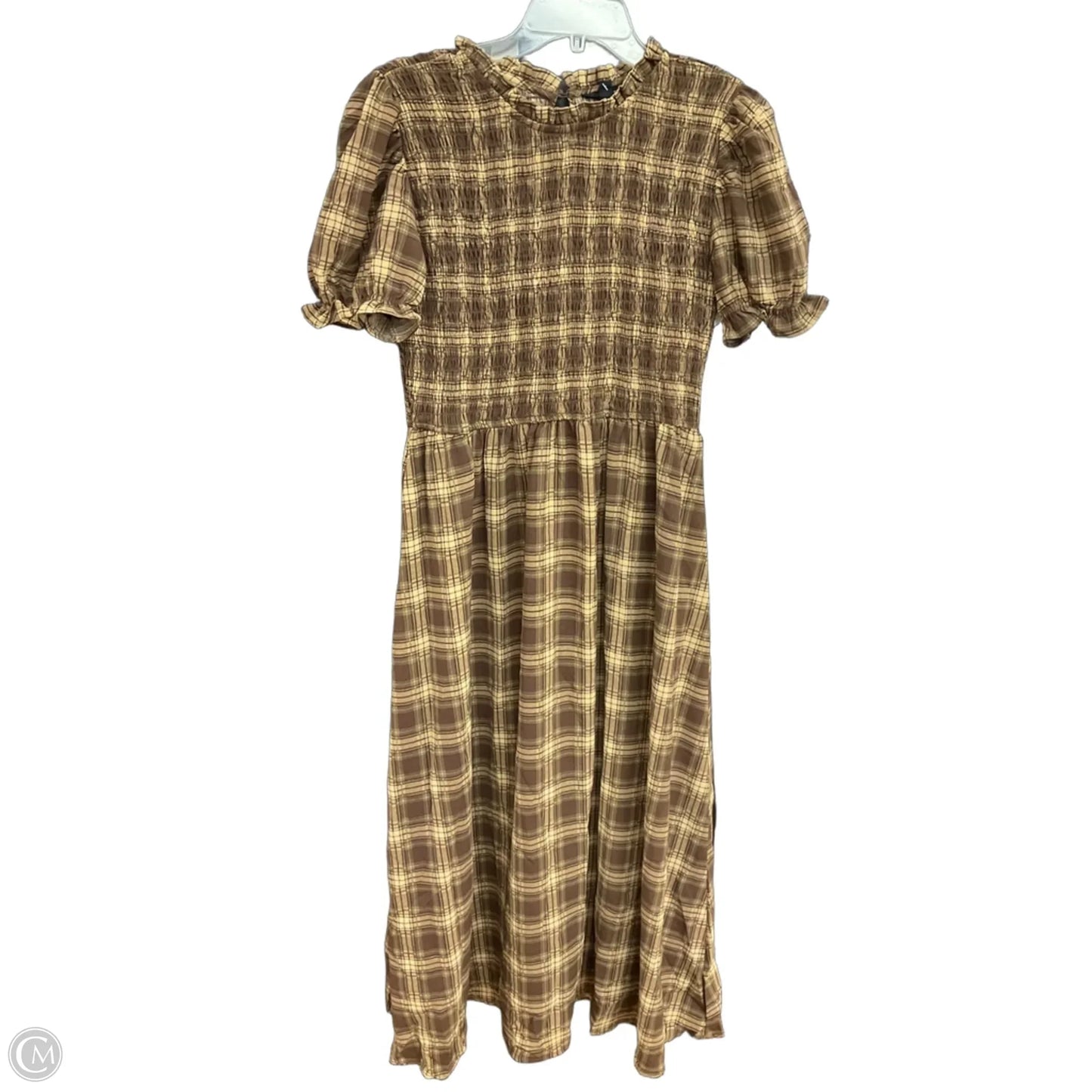 Dress Casual Maxi By Clothes Mentor In Plaid Pattern, Size: L