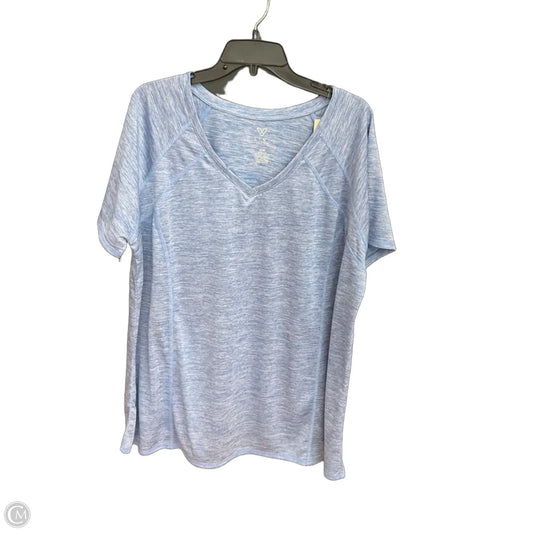 Athletic Top Short Sleeve By Livi Active In Blue, Size: 2x