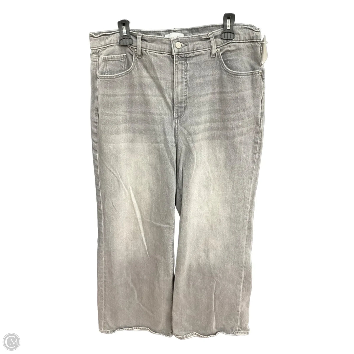 Jeans Wide Leg By Loft In Grey Denim, Size: 14