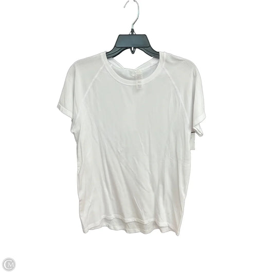 Athletic Top Short Sleeve By Calia In White, Size: L