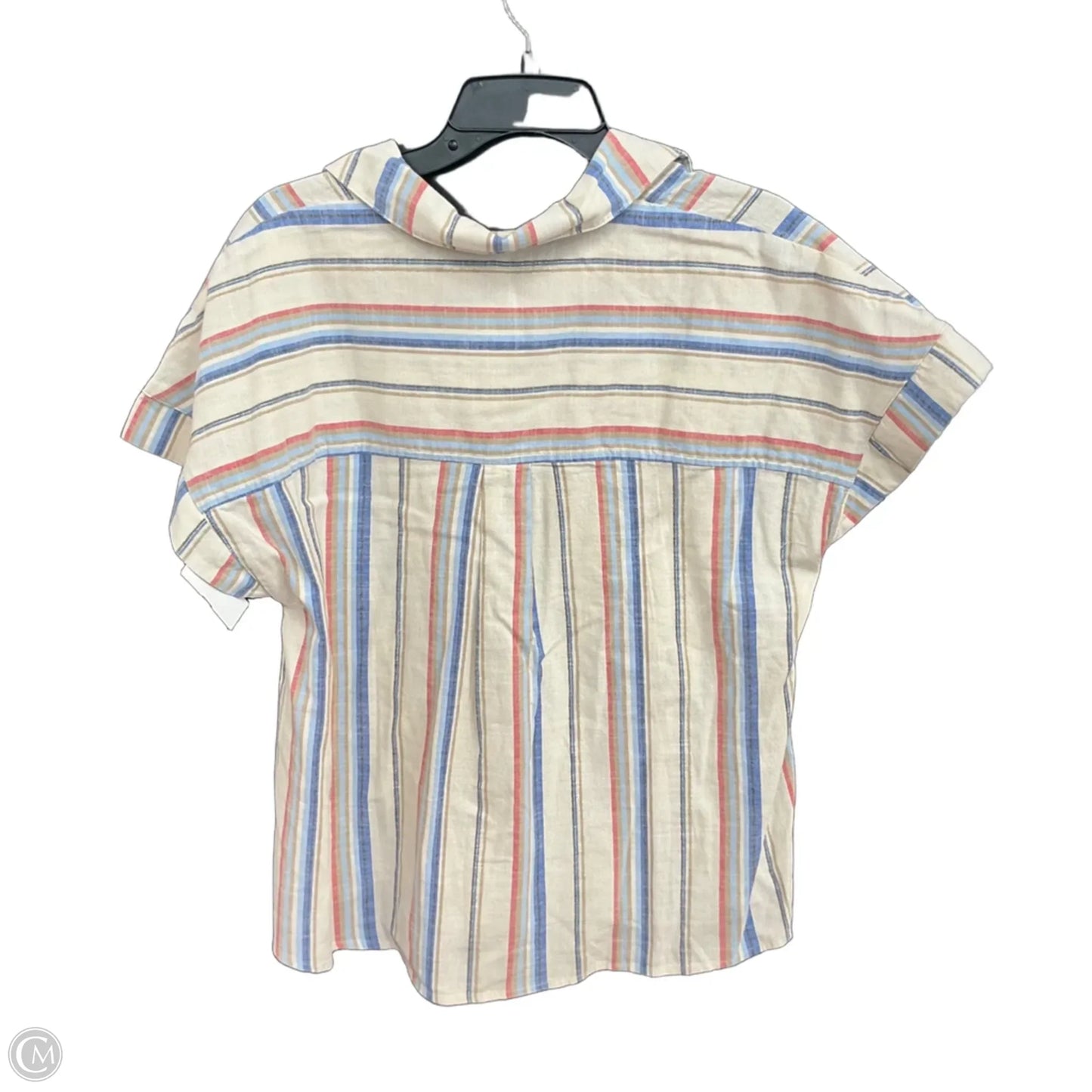 Blouse Short Sleeve By Cato In Tan, Size: Xl