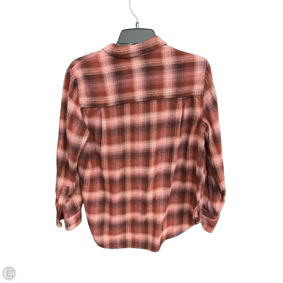 Blouse Long Sleeve By Madewell In Plaid Pattern, Size: S