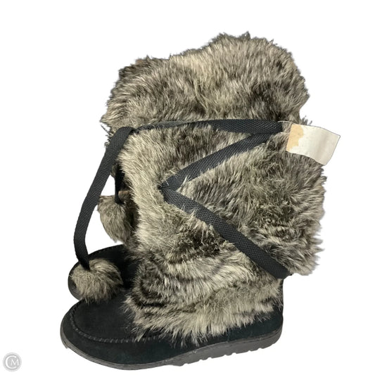 Boots Snow By Eddie Bauer In Black & Grey, Size: 8