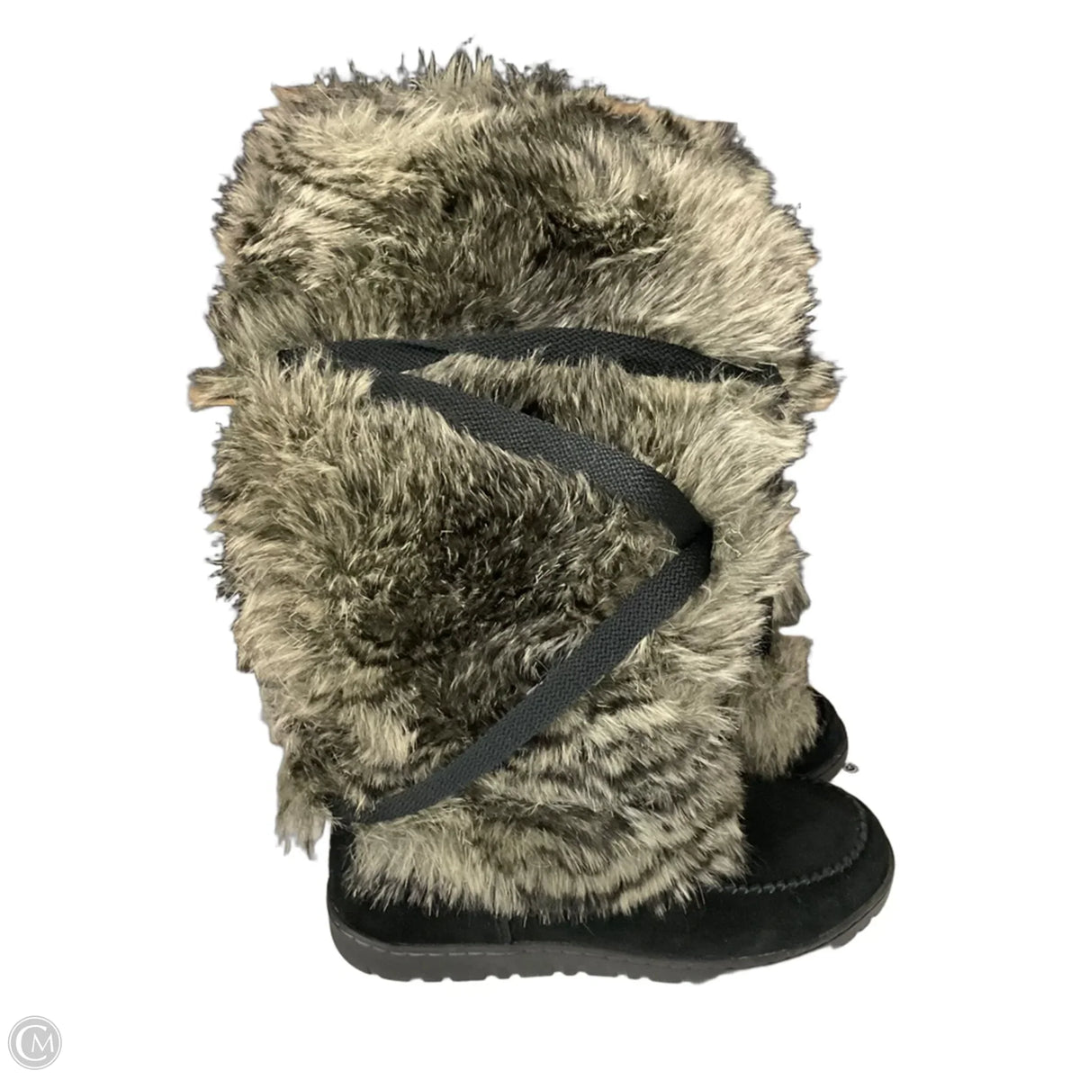 Boots Snow By Eddie Bauer In Black & Grey, Size: 8