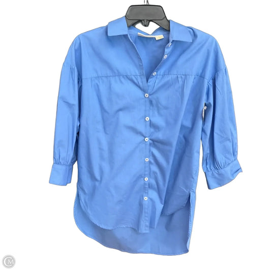 Blouse 3/4 Sleeve By Maeve In Blue, Size: Xs