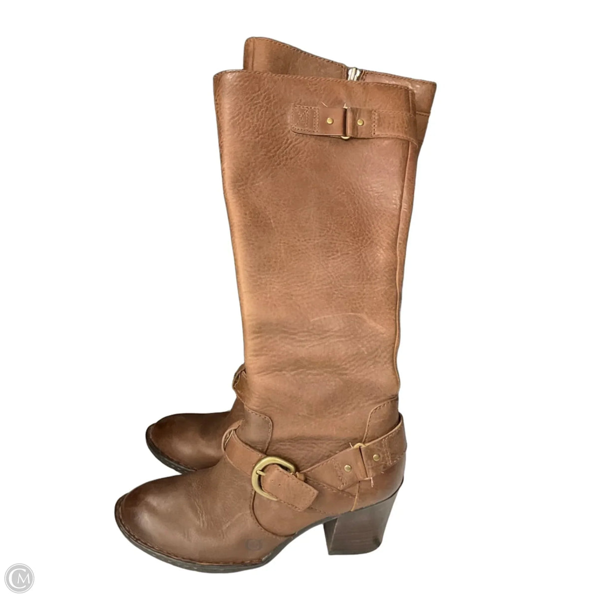 Boots Leather By Born In Brown, Size: 7