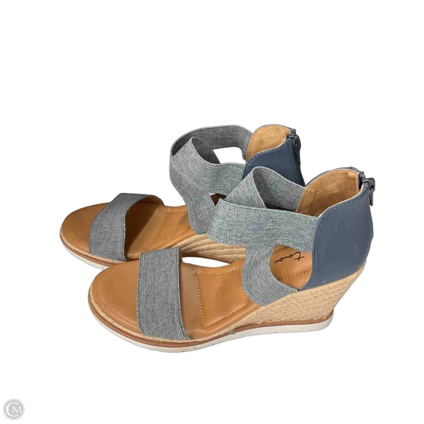 Shoes Heels Platform By Me Too In Blue & Brown, Size: 8