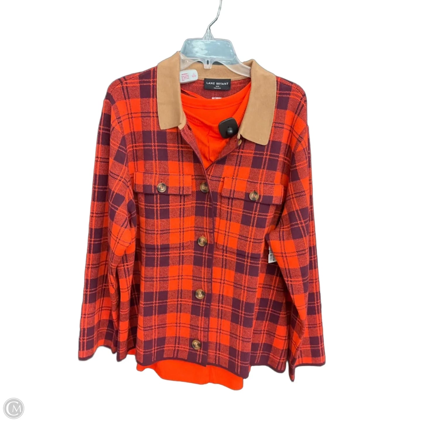 Sweater 2pc By Lane Bryant In Plaid Pattern, Size: 1x