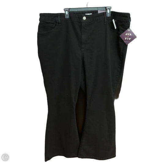 Jeans Flared By Ava & Viv In Black, Size: 26