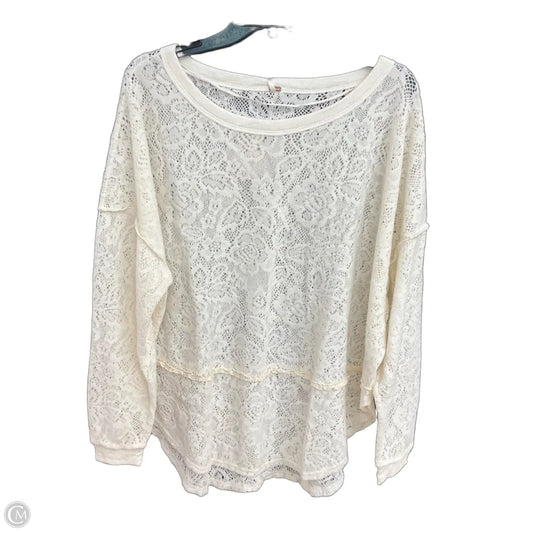 Top Long Sleeve By Free People In Cream, Size: L