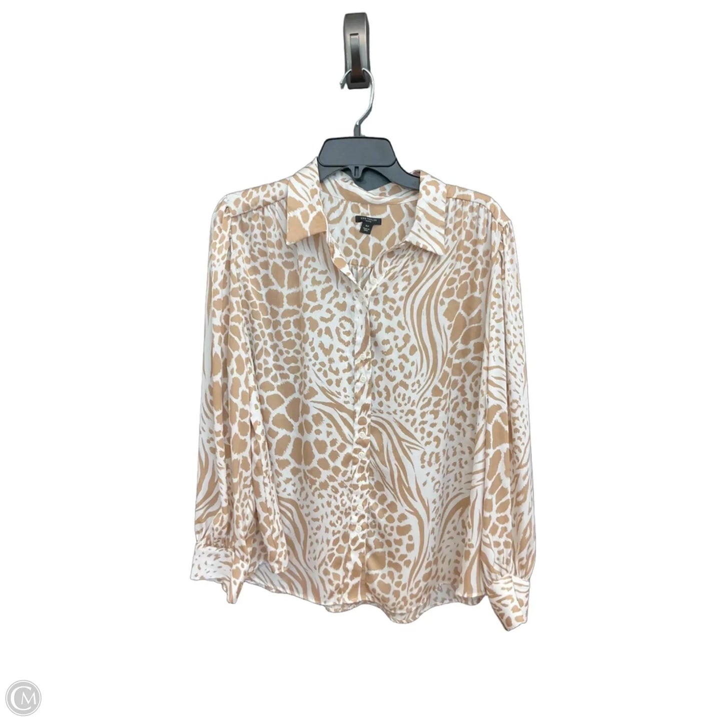 Top Long Sleeve By Ann Taylor In Animal Print, Size: Xlp