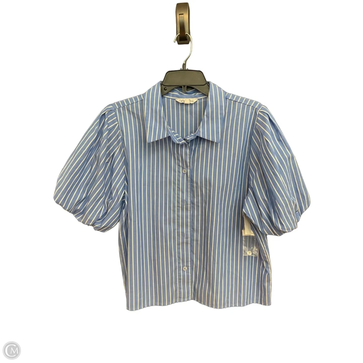 Top Short Sleeve By Ophelia Roe In Blue, Size: L