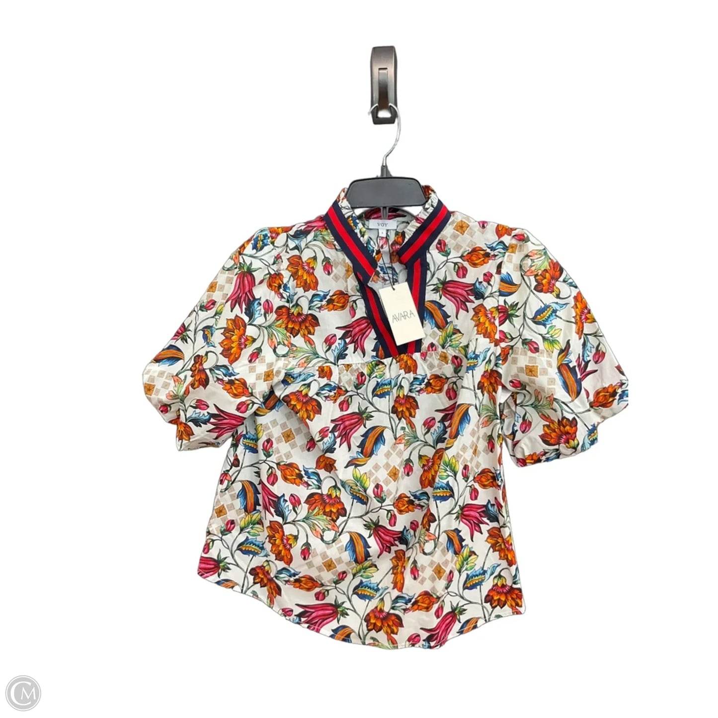 Top Short Sleeve By Voy In Floral Print, Size: S