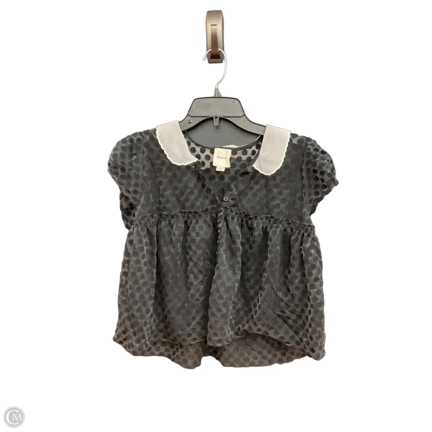 Top Short Sleeve By Maeve In Polkadot Pattern, Size: S