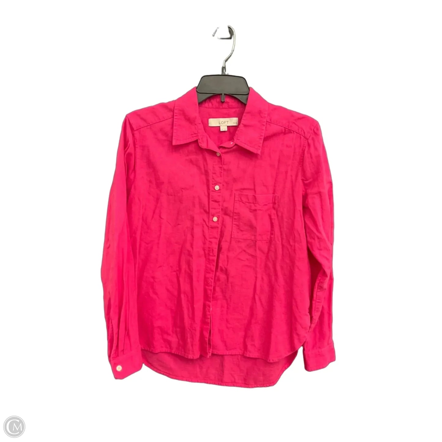 Top Long Sleeve By Loft In Pink, Size: Mp