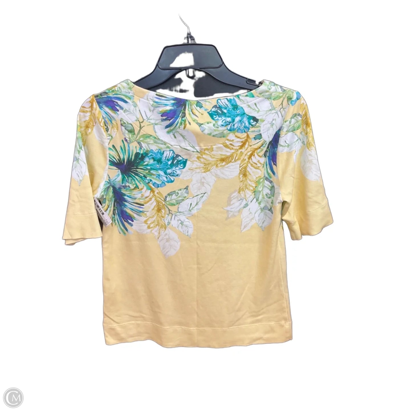Top Short Sleeve By Chicos In Yellow, Size: S
