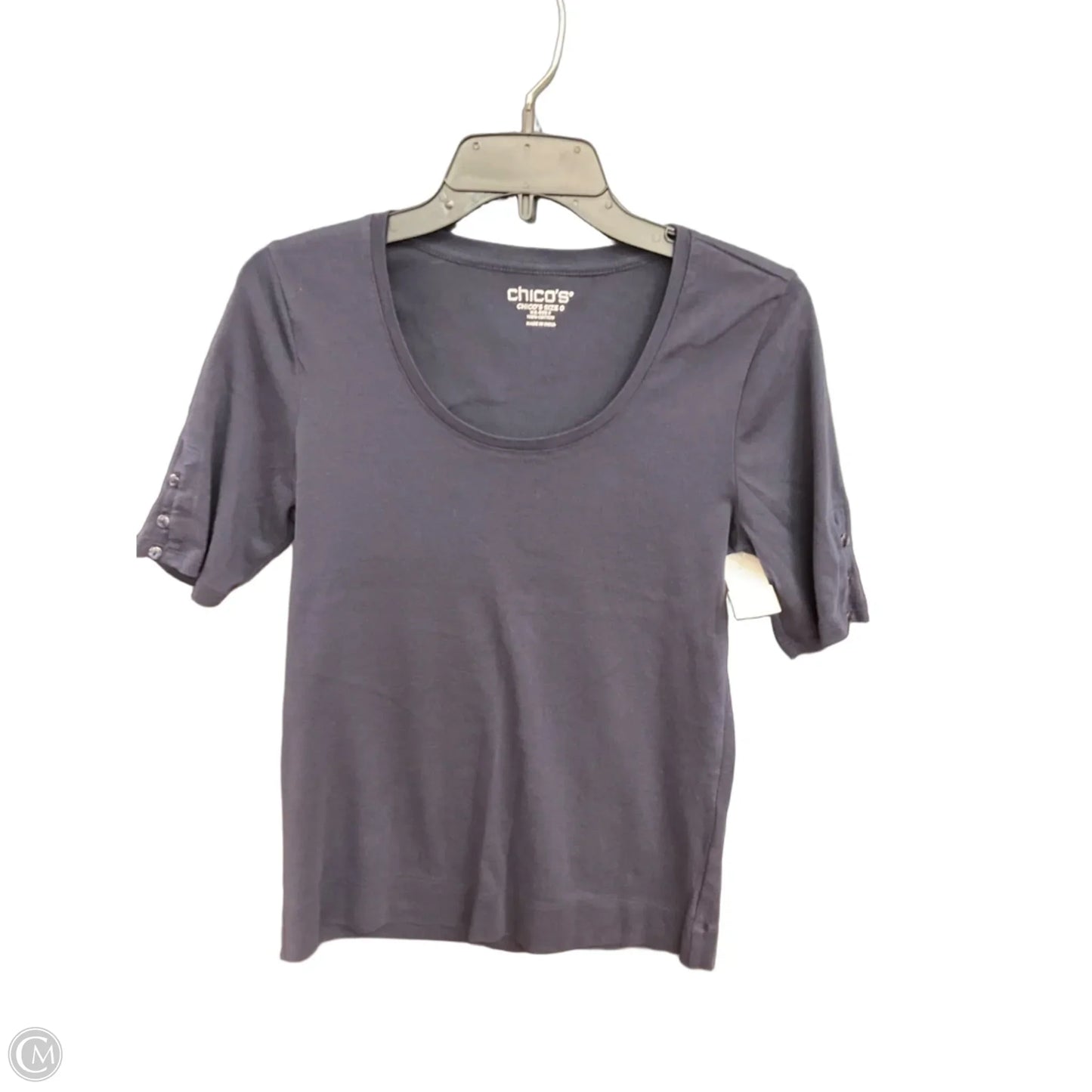 Top Short Sleeve By Chicos In Blue, Size: S