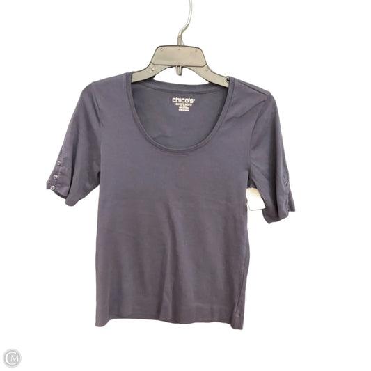 Top Short Sleeve By Chicos In Blue, Size: S