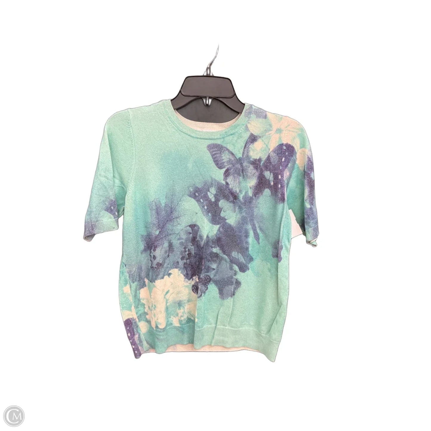 Top Short Sleeve By Chicos In Blue, Size: S