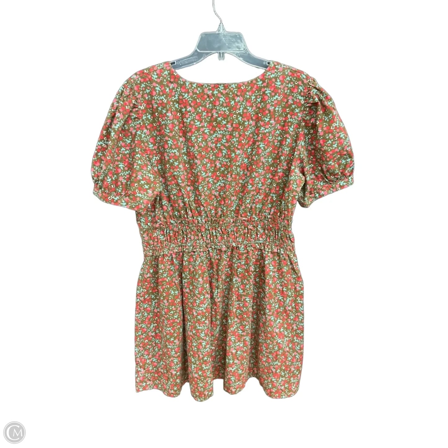 Dress Casual Midi By Free People In Green & Pink, Size: Xl