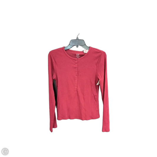 Top Long Sleeve By Gap In Red, Size: M
