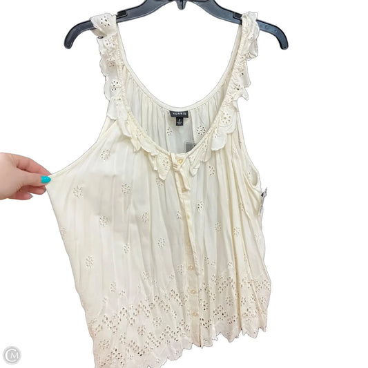 Top Sleeveless By Torrid In Beige, Size: 2