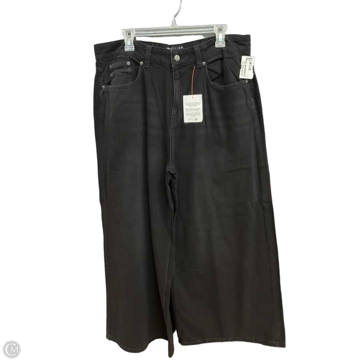 Jeans Straight By Asos In Black, Size: 14