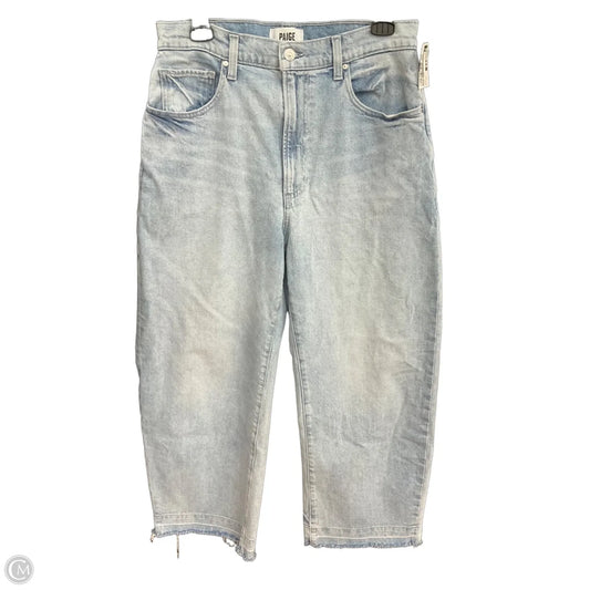 Jeans Wide Leg By Paige In Blue Denim, Size: 10