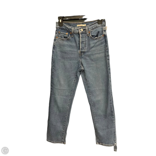 Jeans Straight By Levis In Blue Denim, Size: 4