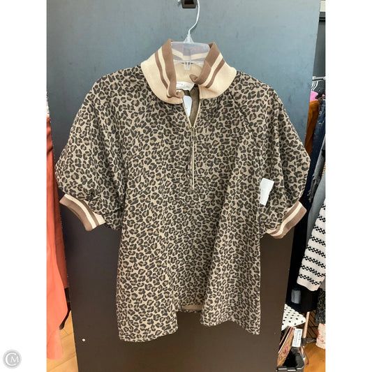 Sweatshirt Collar By Entro In Animal Print, Size: L