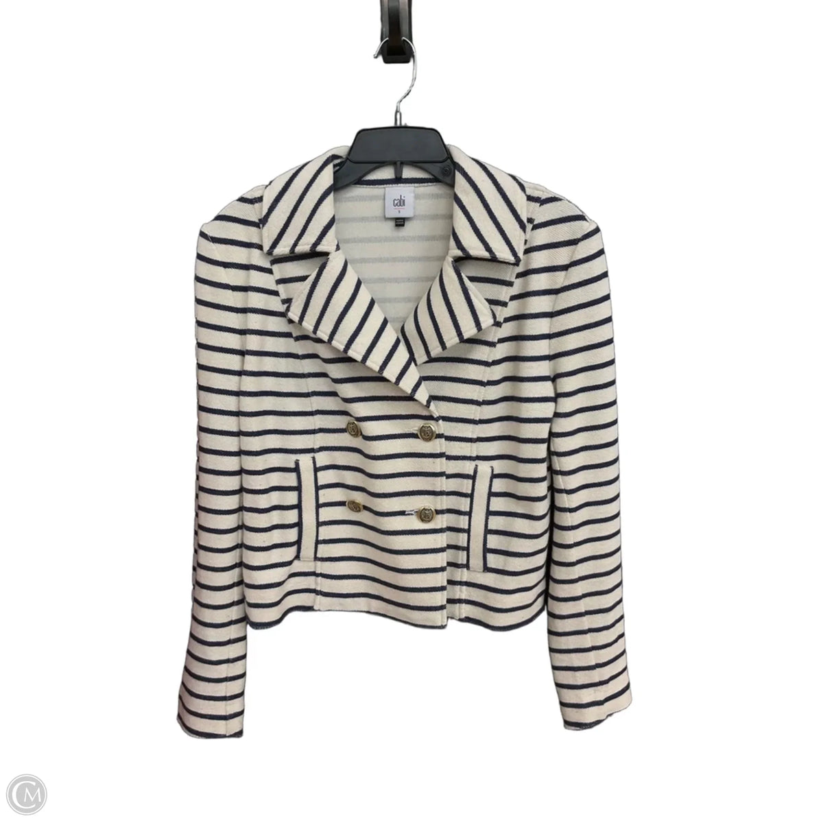 Blazer By Cabi In Striped Pattern, Size: S