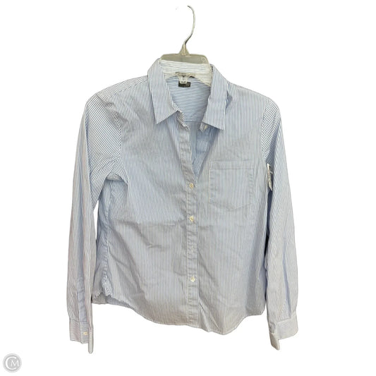 Blouse Long Sleeve By Theory In Striped Pattern, Size: M