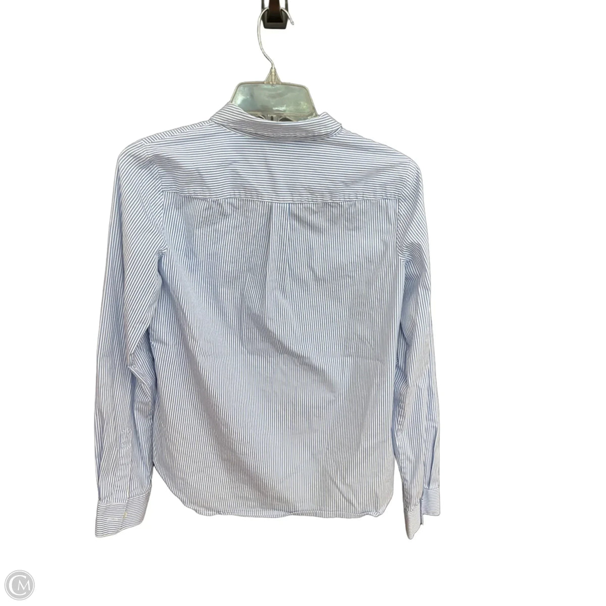 Blouse Long Sleeve By Theory In Striped Pattern, Size: M
