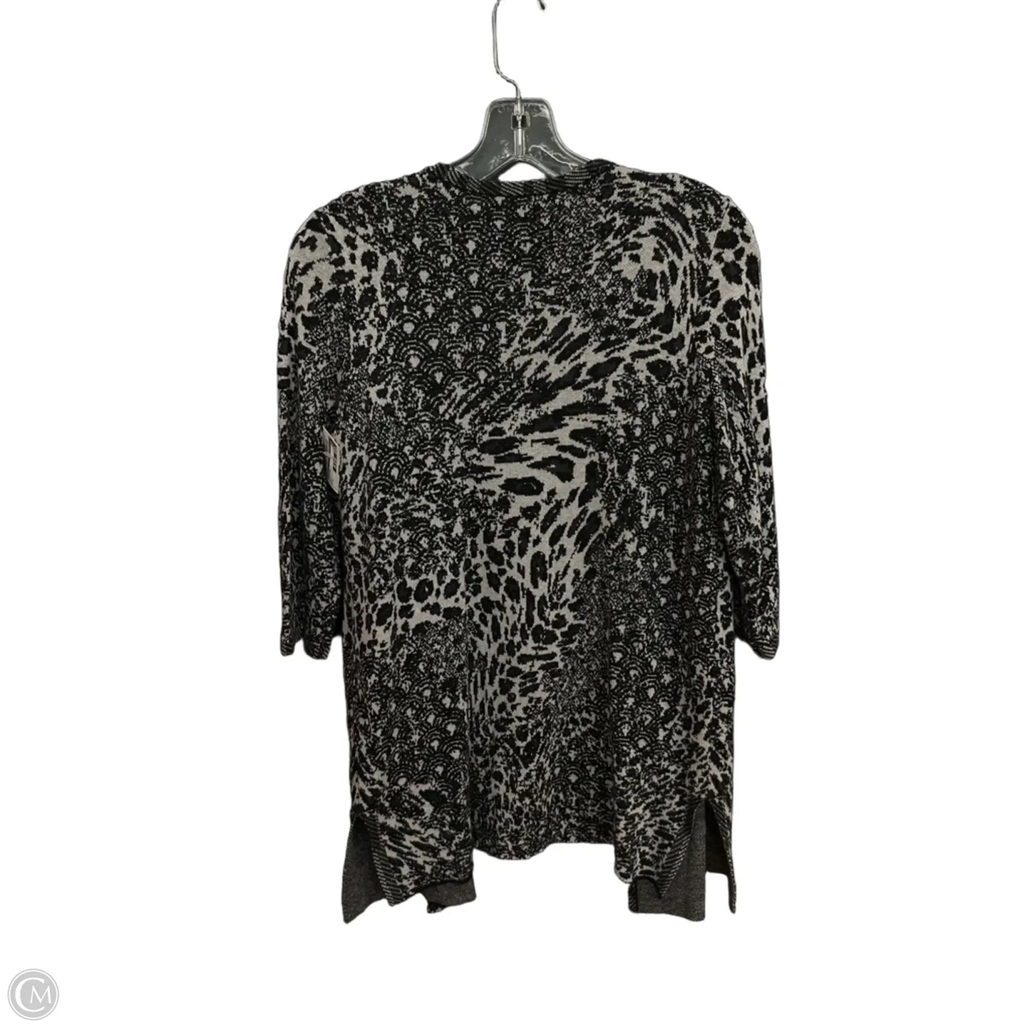 Cardigan By Chicos In Black & White, Size: S