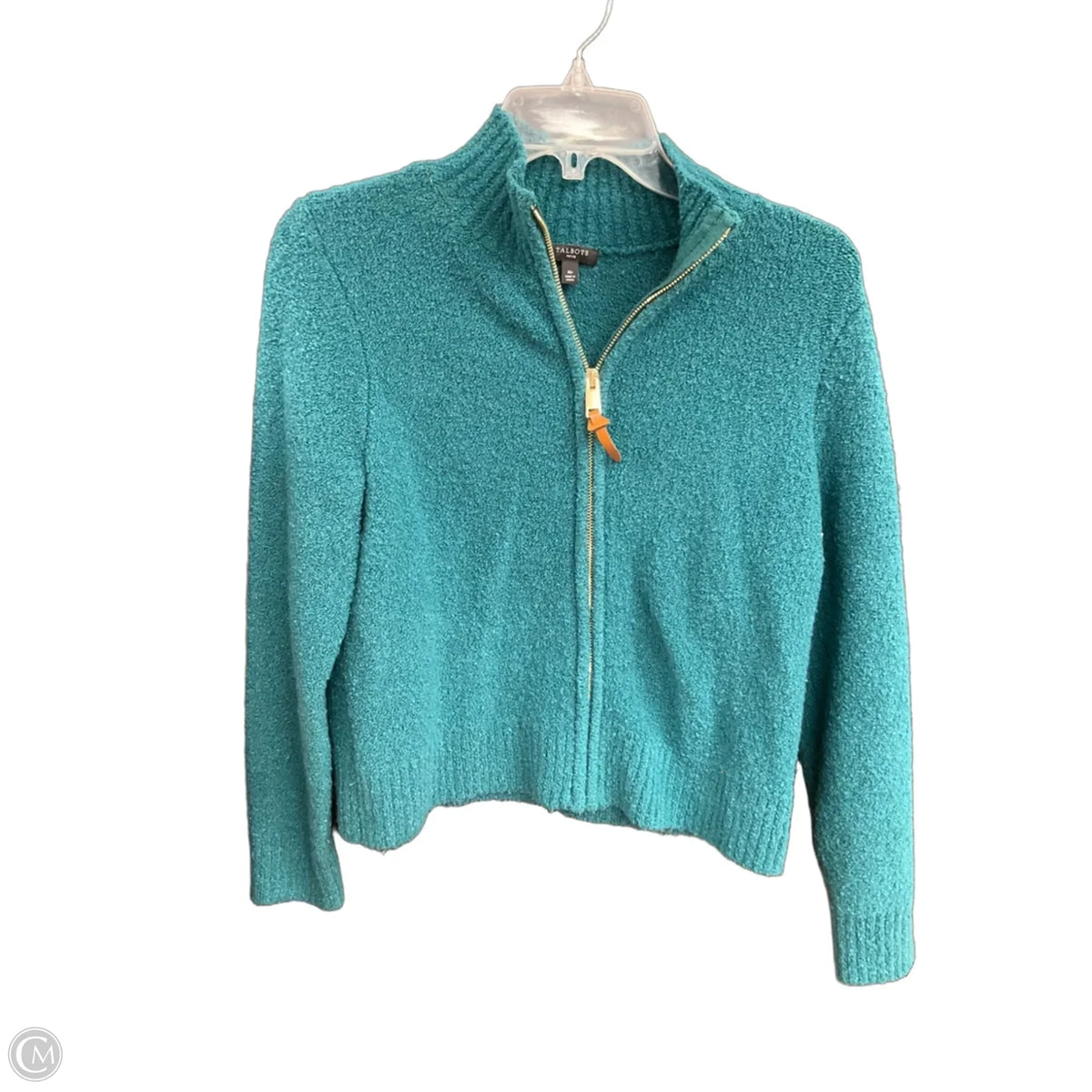 Jacket Fleece By Talbots In Green, Size: Mp