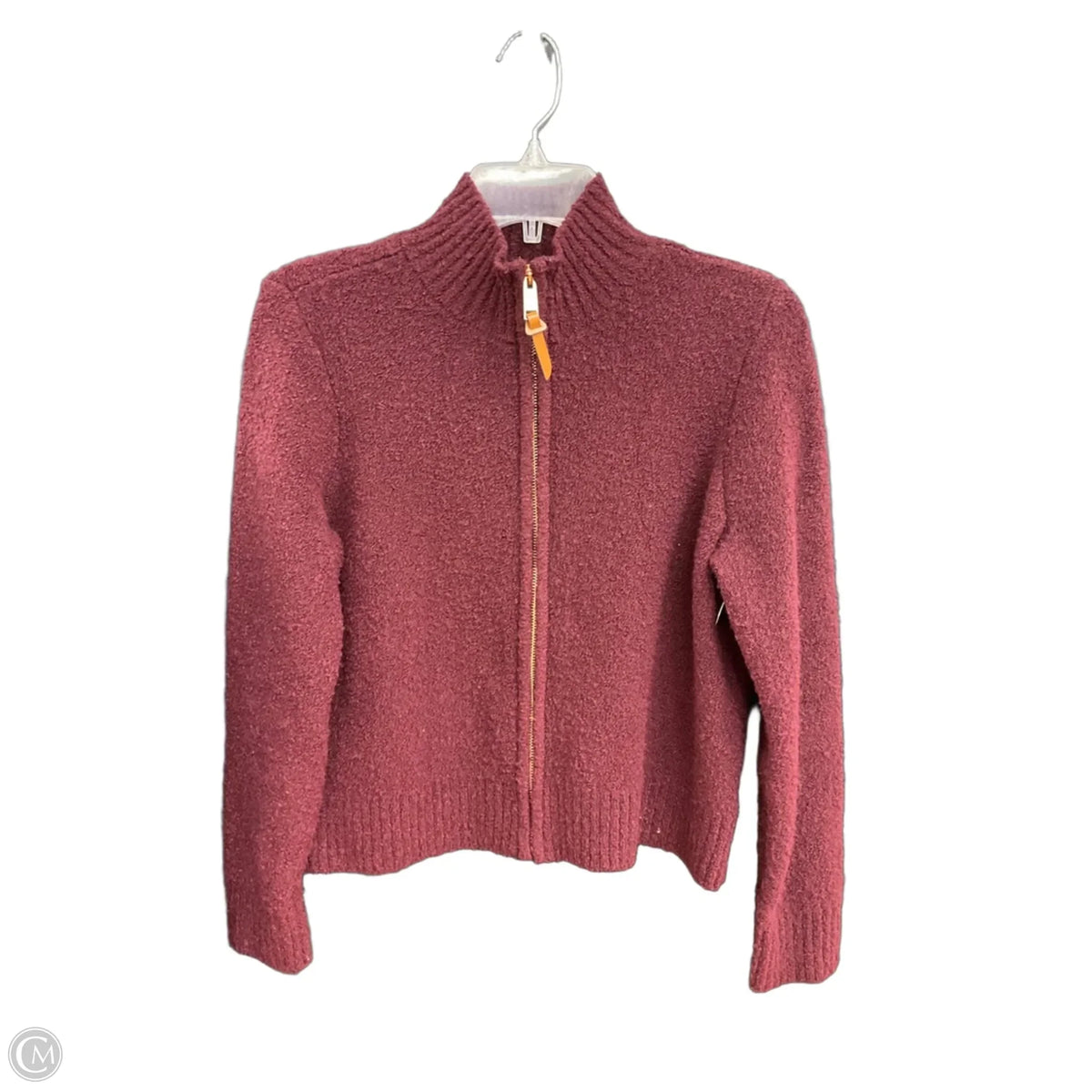 Jacket Fleece By Talbots In Maroon, Size: Mp