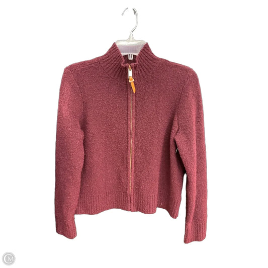 Jacket Fleece By Talbots In Maroon, Size: Mp