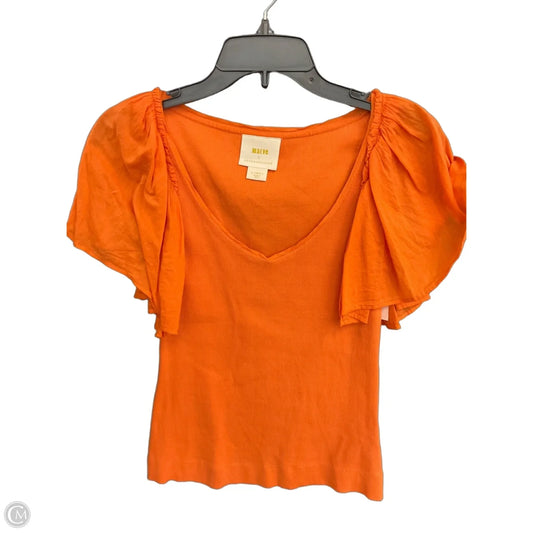 Top Short Sleeve By Maeve In Orange, Size: Xs
