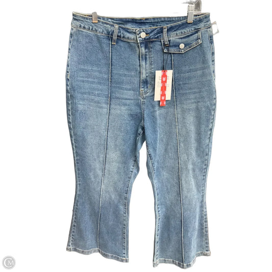 Jeans Boot Cut By Cider In Blue Denim, Size: 18