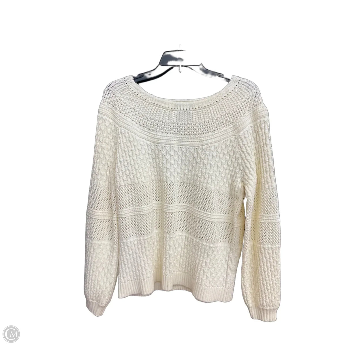 Sweater By Talbots In Cream, Size: L