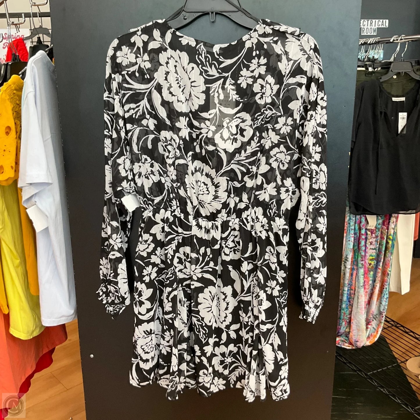 Dress Casual Short By Zara In Floral Print, Size: M
