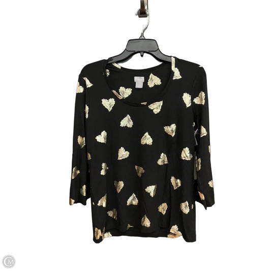 Top Long Sleeve By Chicos In Black, Size: M