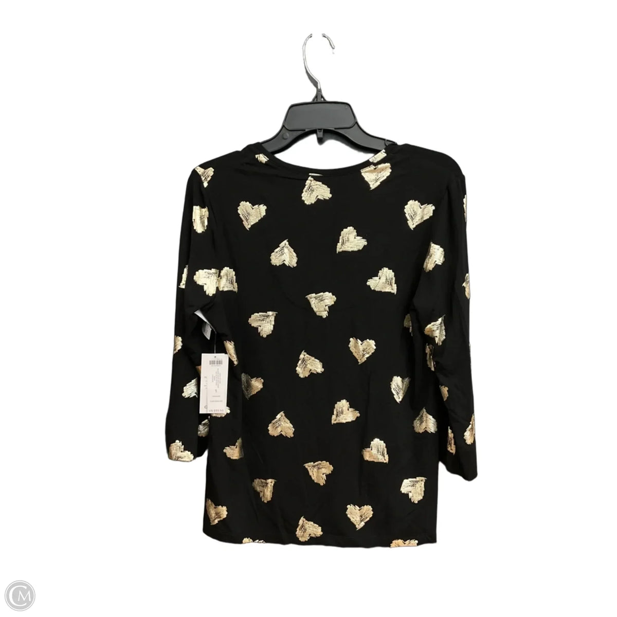 Top Long Sleeve By Chicos In Black, Size: M