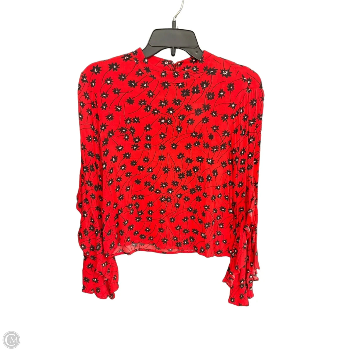 Top Long Sleeve By Express In Red, Size: Xs