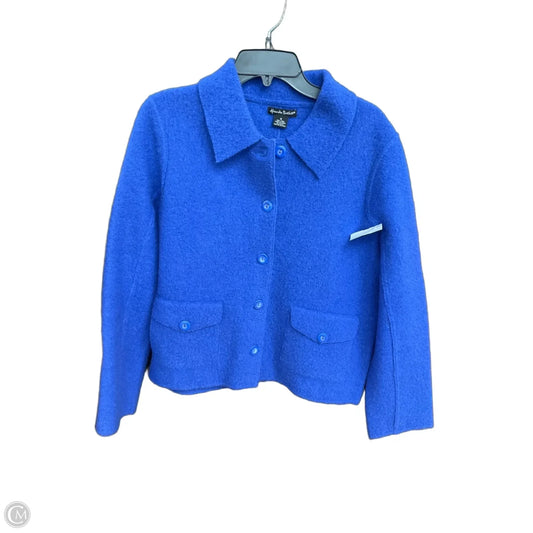 Jacket Faux Fur & Sherpa By Cmc In Blue, Size: M