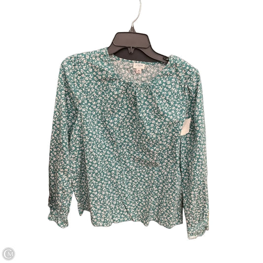 Top Long Sleeve By J. Crew In Green, Size: M