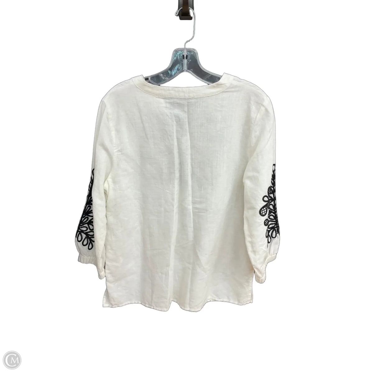 Top Long Sleeve By Talbots In White, Size: Mp