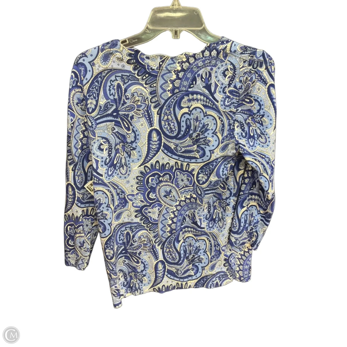 Top Long Sleeve By Talbots In Blue, Size: L